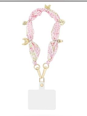 Case Mate Blooming Heirloom Card Scarf Phone Charm pink flower love shack fancy